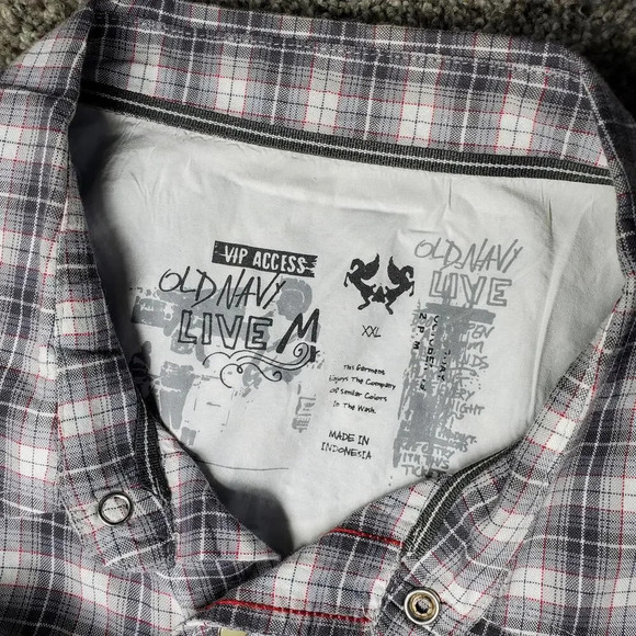 OLD NAVY LIVE PEARL SNAP BUTTON MEN'S LONG SLEEVE XXL NWOT - Picture 2 of 12